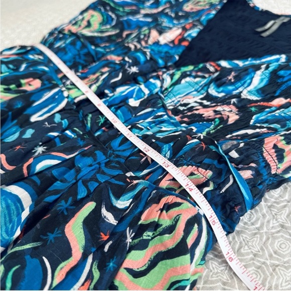Anthropologie Blue Multicolor Midi Dress - Picture 9 of 16